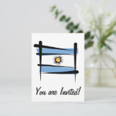 Argentijnse penseelvlag kaart (Staand voorkant)