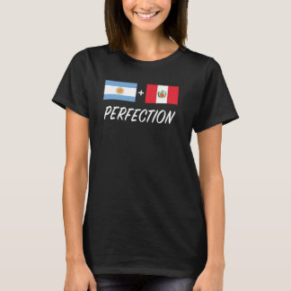 Argentijnse Peruaanse vlag Argentinië Peru Mix Her T-shirt
