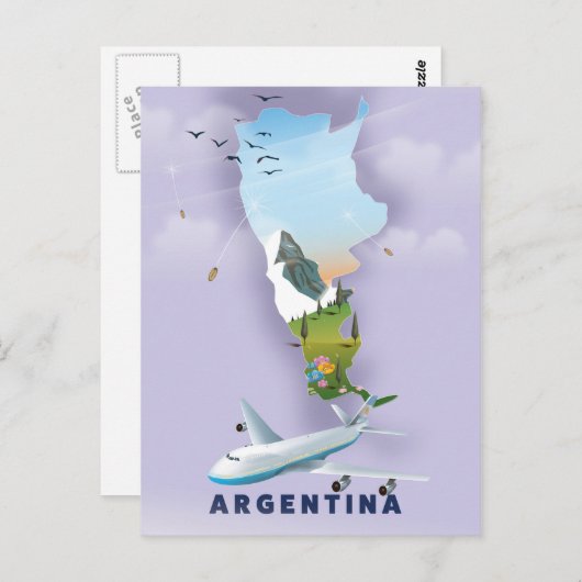 Argentijnse plattegrond briefkaart (Voorkant / Achterkant)