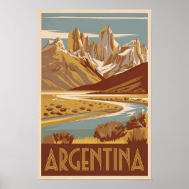 Argentijnse Reis Kunst Vintage Poster