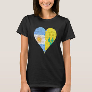 Argentijnse Sint Vincentive an Flag Heart T-shirt