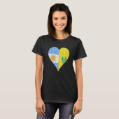 Argentijnse Sint Vincentive an Flag Heart T-shirt (Voorkant volledig)