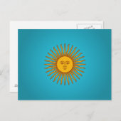 Argentijnse Sol de Mayo Briefkaart (Voorkant / Achterkant)