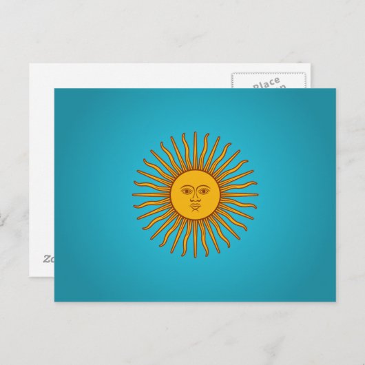Argentijnse Sol de Mayo Briefkaart (Voorkant / Achterkant)
