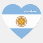 Argentijnse Sticker, hart, patriottische Argentijn Hart Sticker (Voorkant)