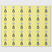 Argentijnse Talking Ms Penguin gepersonaliseerd Cadeaupapier (Vlak)