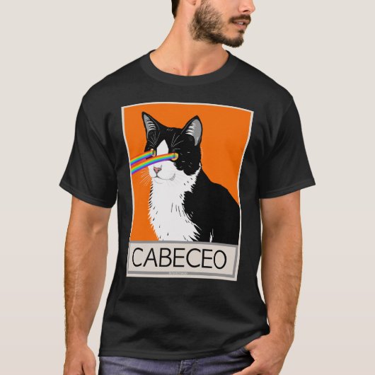 Argentijnse tango cabeco kat met laser ogen t-shirt (Voorkant)