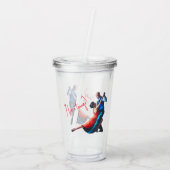 Argentijnse Tango Dans Passie Koppel Kunst Acryl Drinkbeker (Achterkant)