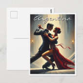 Argentijnse tango dansend paar briefkaart (Voorkant / Achterkant)
