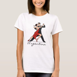 Argentijnse tango dansend paar t-shirt