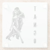 Argentijnse Tango danskunst - Glass Onderzetter (Achterkant)
