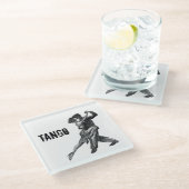 Argentijnse Tango danskunst Glazen Onderzetter (Schuin)