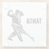 Argentijnse Tango danskunst Glazen Onderzetter (Achterkant)