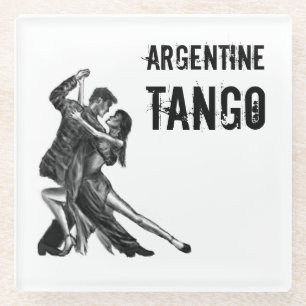 Argentijnse tango danskunst - onderzetter van glas