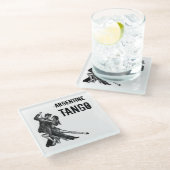 Argentijnse tango danskunst - onderzetter van glas glazen onderzetter (Schuin)
