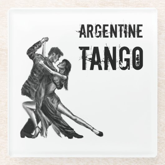 Argentijnse tango danskunst - onderzetter van glas glazen onderzetter (Voorkant)