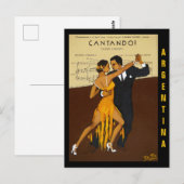 Argentijnse Tango Zuid-Amerika Reizen Briefkaart (Voorkant / Achterkant)