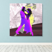 Argentijnse tangodansers canvas afdruk (Insitu (Houten vloer))