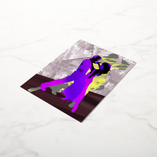 Argentijnse tangodansers folie feestdagen briefkaart