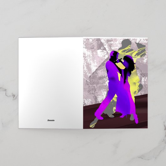 Argentijnse tangodansers folie wenskaart (Buiten Laag)