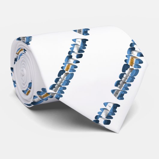 Argentijnse tekstvlag stropdas (Opgerold)