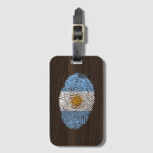 Argentijnse vingerafdrukvlag bagagelabel (Voorkant (verticaal))