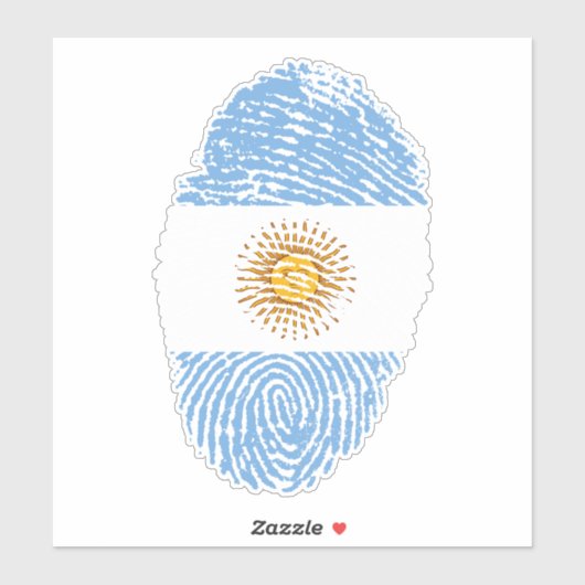 Argentijnse vingerafdrukvlag sticker (Vel)