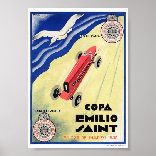 Argentijnse vintage-reisposter gerestaureerd poster (Voorkant)