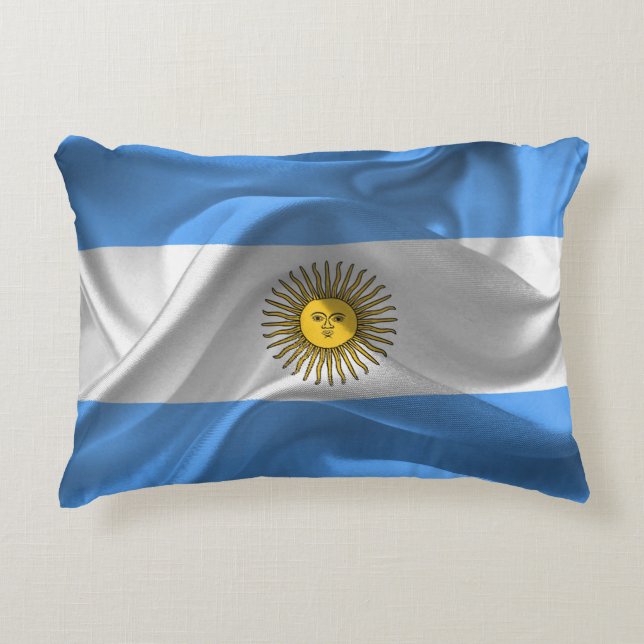Argentijnse vlag accent kussen (Voorkant)