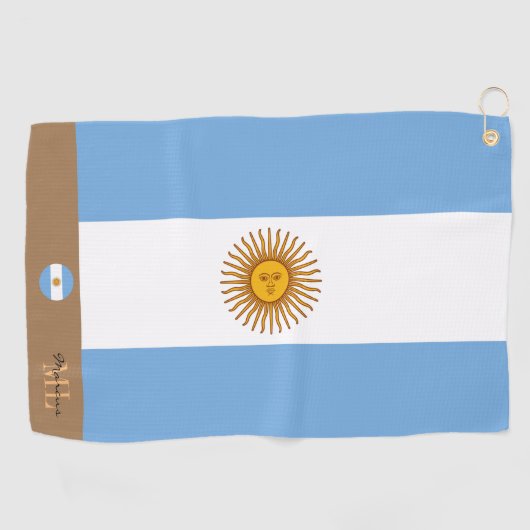 Argentijnse vlag & Argentijnse monogrammen Golf/sp Golfhanddoek (Horizontaal)