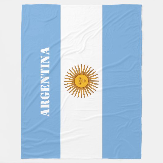 Argentijnse vlag Argentijnse Soccer Football Fleece Deken (Voorkant)