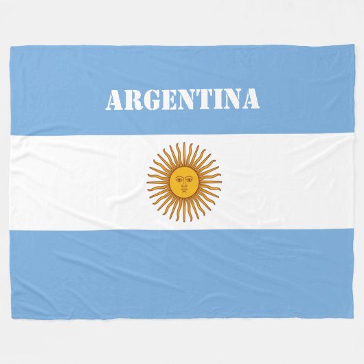 Argentijnse vlag Argentijnse Soccer Football Fleece Deken (Voorkant (Horizontaal))