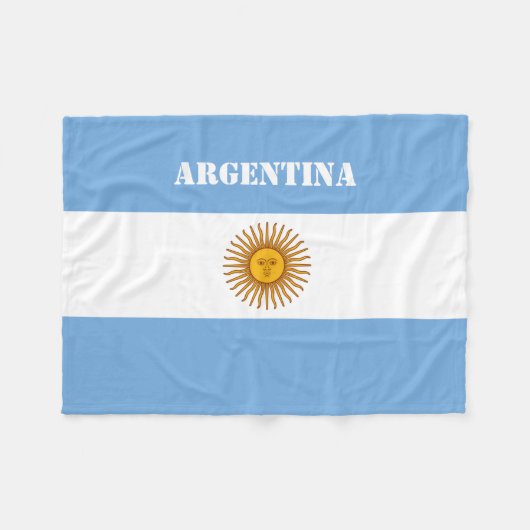 Argentijnse vlag Argentijnse Soccer Football Fleece Deken (Voorkant (Horizontaal))