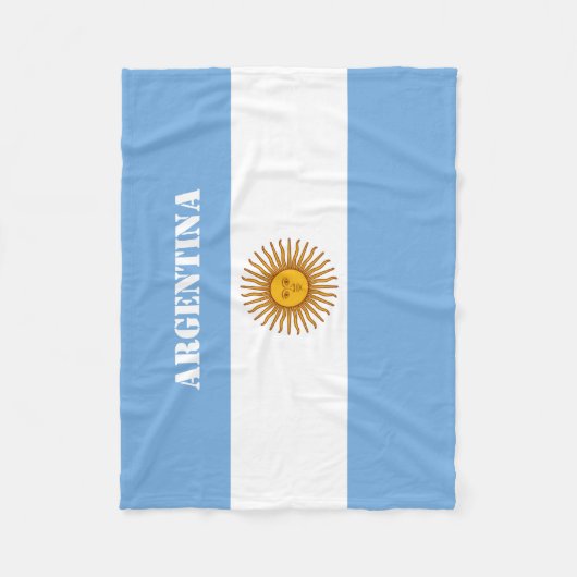 Argentijnse vlag Argentijnse Soccer Football Fleece Deken (Voorkant)