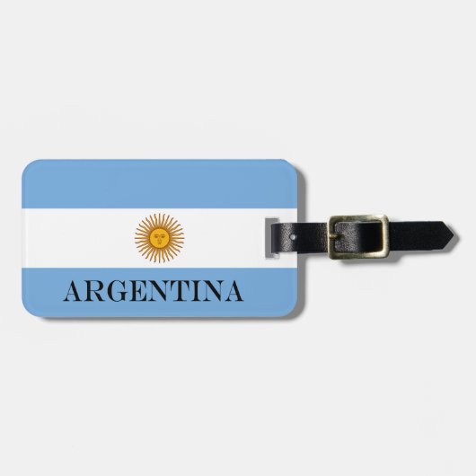 Argentijnse vlag Bandera De Argentina Bagagelabel (Voorkant horizontaal)