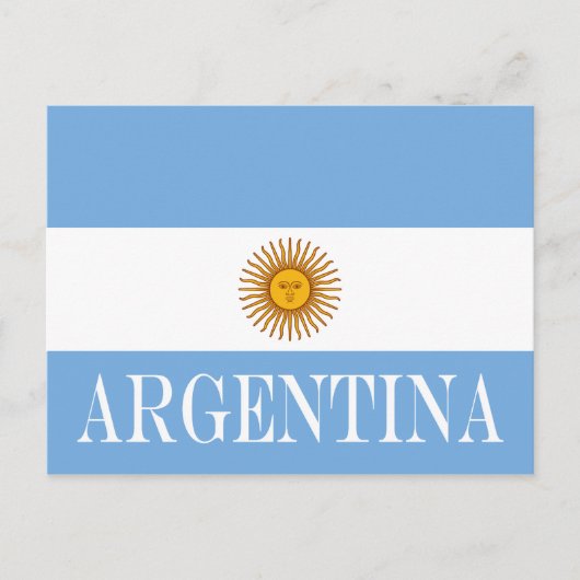 Argentijnse vlag Bandera De Argentina Briefkaart (Voorkant)