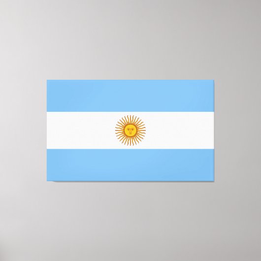 Argentijnse vlag Bandera De Argentina Canvas Afdruk (Voorkant)