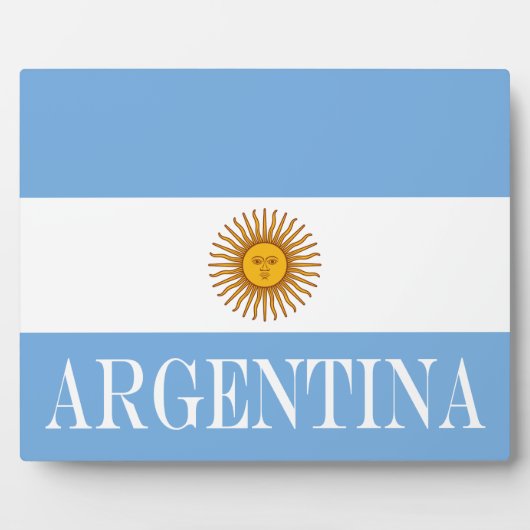 Argentijnse vlag Bandera De Argentina Fotoplaat (Voorkant)