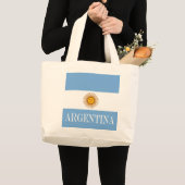 Argentijnse vlag Bandera De Argentina Grote Tote Bag (Voorkant (product))