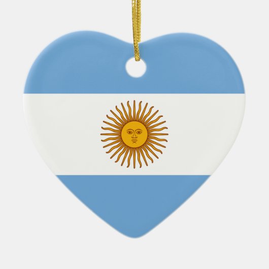 Argentijnse vlag Bandera De Argentina Keramisch Ornament (Voorkant)