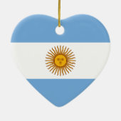 Argentijnse vlag Bandera De Argentina Keramisch Ornament (Achterkant)
