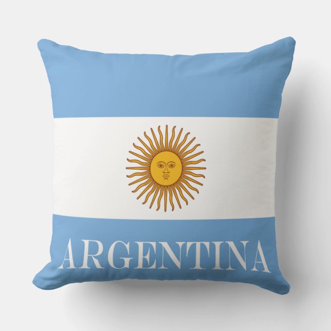 Argentijnse vlag Bandera De Argentina Kussen (Voorkant)