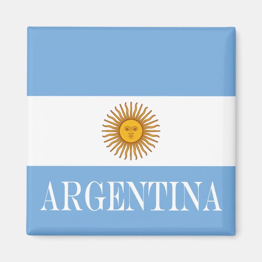 Argentijnse vlag Bandera De Argentina Magneet (Voorkant)