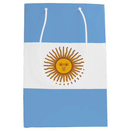 Argentijnse vlag Bandera De Argentina Medium Cadeauzakje (Voorkant)
