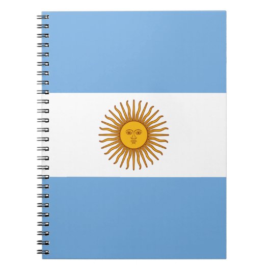Argentijnse vlag Bandera De Argentina Notitieboek (Voorkant)