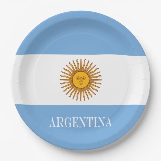 Argentijnse vlag Bandera De Argentina Papieren Bordje (Voorkant)