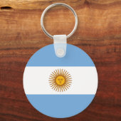 Argentijnse vlag Bandera De Argentina Sleutelhanger (Voorkant)