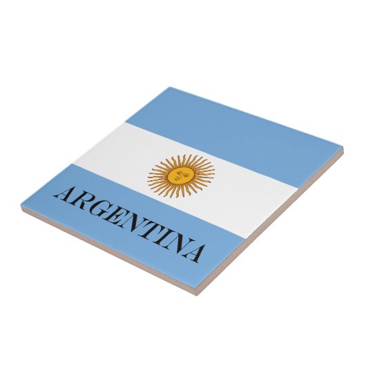 Argentijnse vlag Bandera De Argentina Tegeltje (Zijkant)