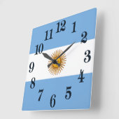 Argentijnse vlag Bandera De Argentina Vierkante Klok (Hoek)