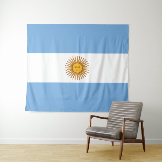 Argentijnse vlag Bandera De Argentina Wandkleed (In Situ (horizontaal))